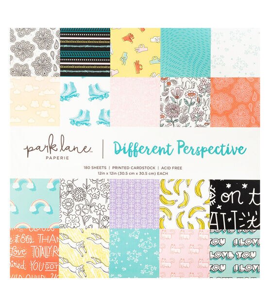 12" x 12" Different Perspective Cardstock Paper Pack 180ct by Park Lane