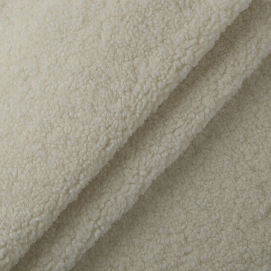 Cream Sherpa Home Dec Fabric, , hi-res, image 2