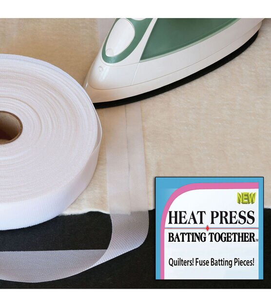 Heat Press Batting Together Fuse Batting Tape 1.5''x100 yds White