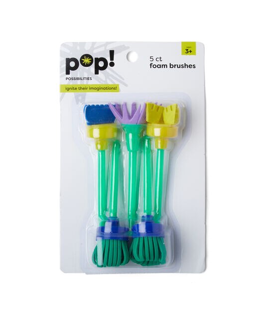 POP! Foam Painting Brushes 5ct