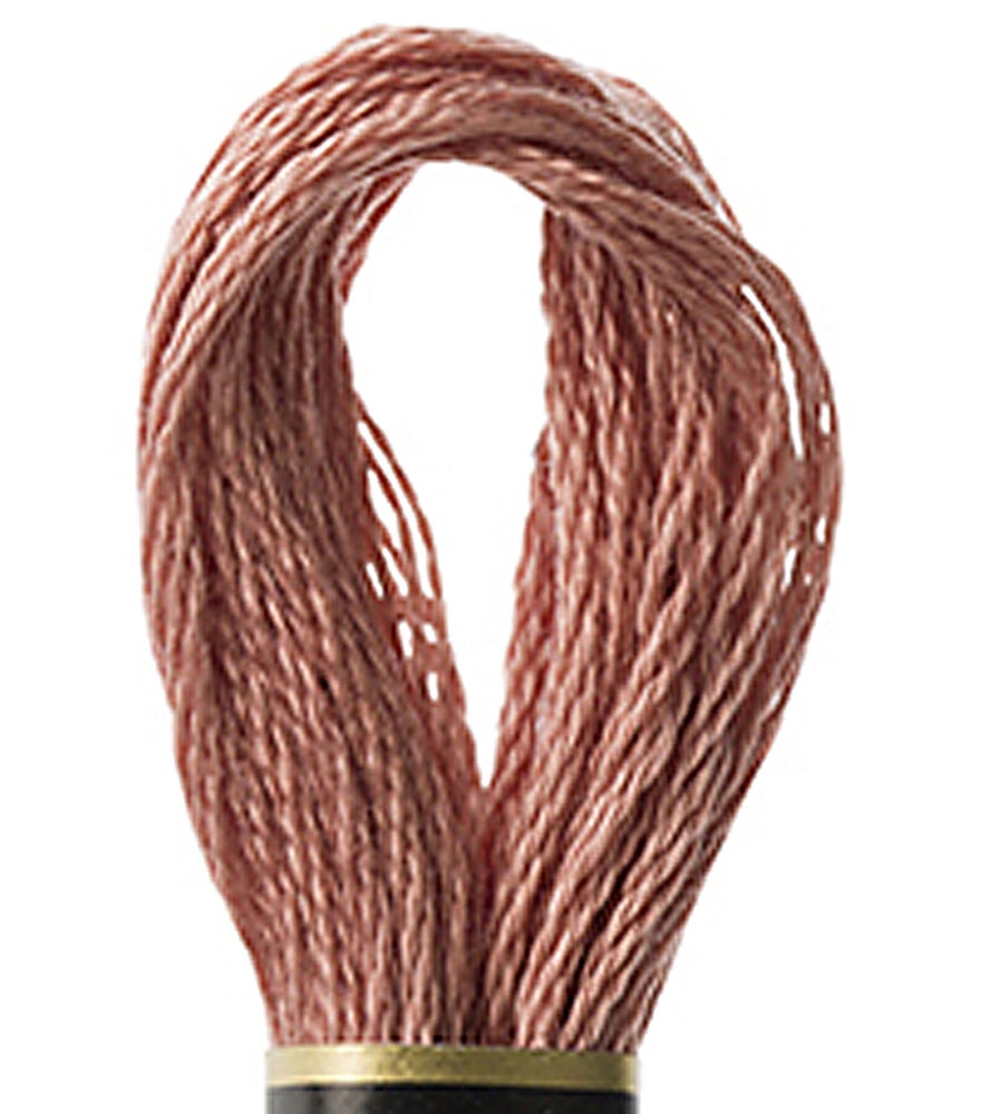 DMC 8.7yd Pink 6 Strand Cotton Embroidery Floss, 3859 Light Rosewood, swatch, image 43