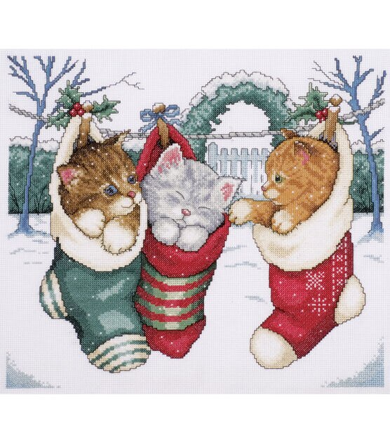 Design Works 12" x 14" Cozy Kittens Counted Cross Stitch Kit