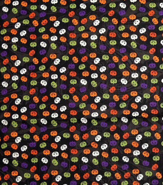 Mini Pumpkins Bright Halloween Cotton Fabric