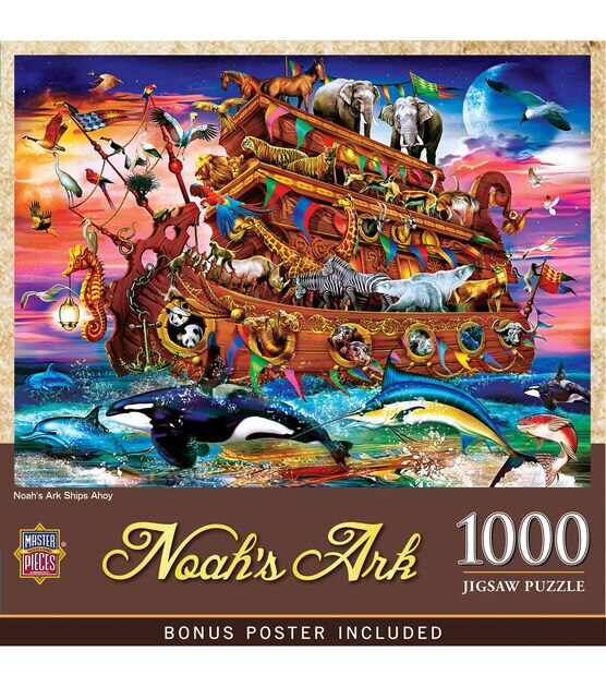 MasterPieces 19" x 27" Noah's Ark Ships Ahoy Jigsaw Puzzle 1000pc
