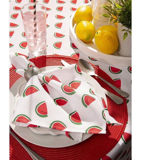 Design Imports Watermelon Outdoor Tablecloth 84", , hi-res, image 6