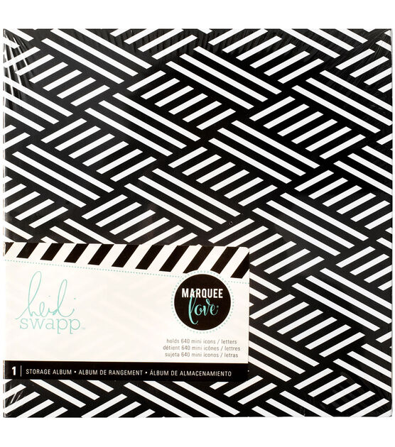 Heidi Swapp Marquee Love Lightbox Mini Storage Album Black & White