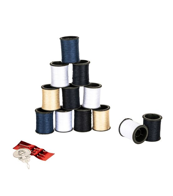 Singer Hand Sewing Thread 12/Pk-Assorted Neutral