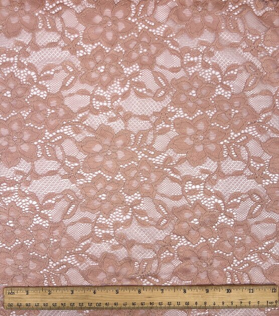 Pink Stretch Floral Lace Fabric by Sew Sweet, , hi-res, image 2