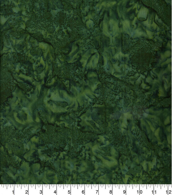 Batik Cotton Fabric Tonal Deep Green, , hi-res, image 2