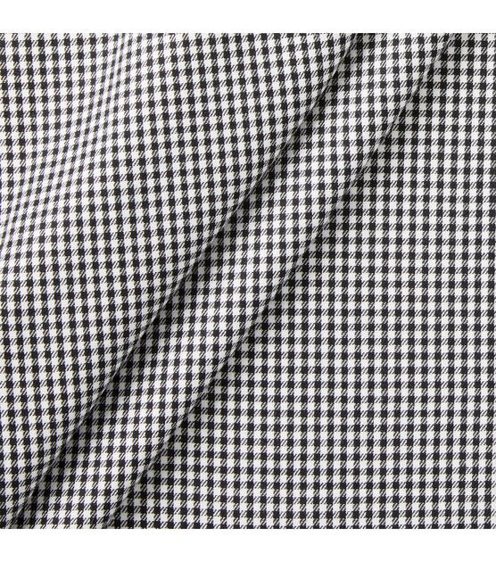 Black & White Micro Gingham Cotton Viscose Fabric, , hi-res, image 2