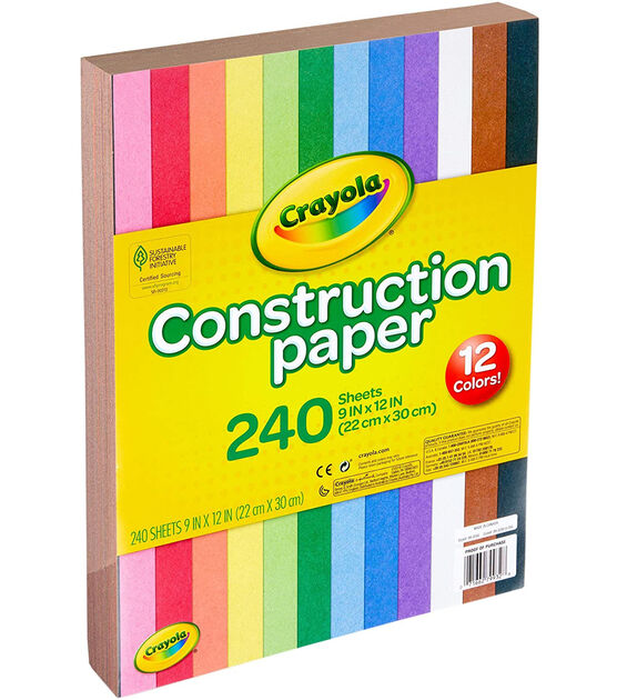 Crayola 240 Sheet 9" x 12" Construction Paper Pack, , hi-res, image 3