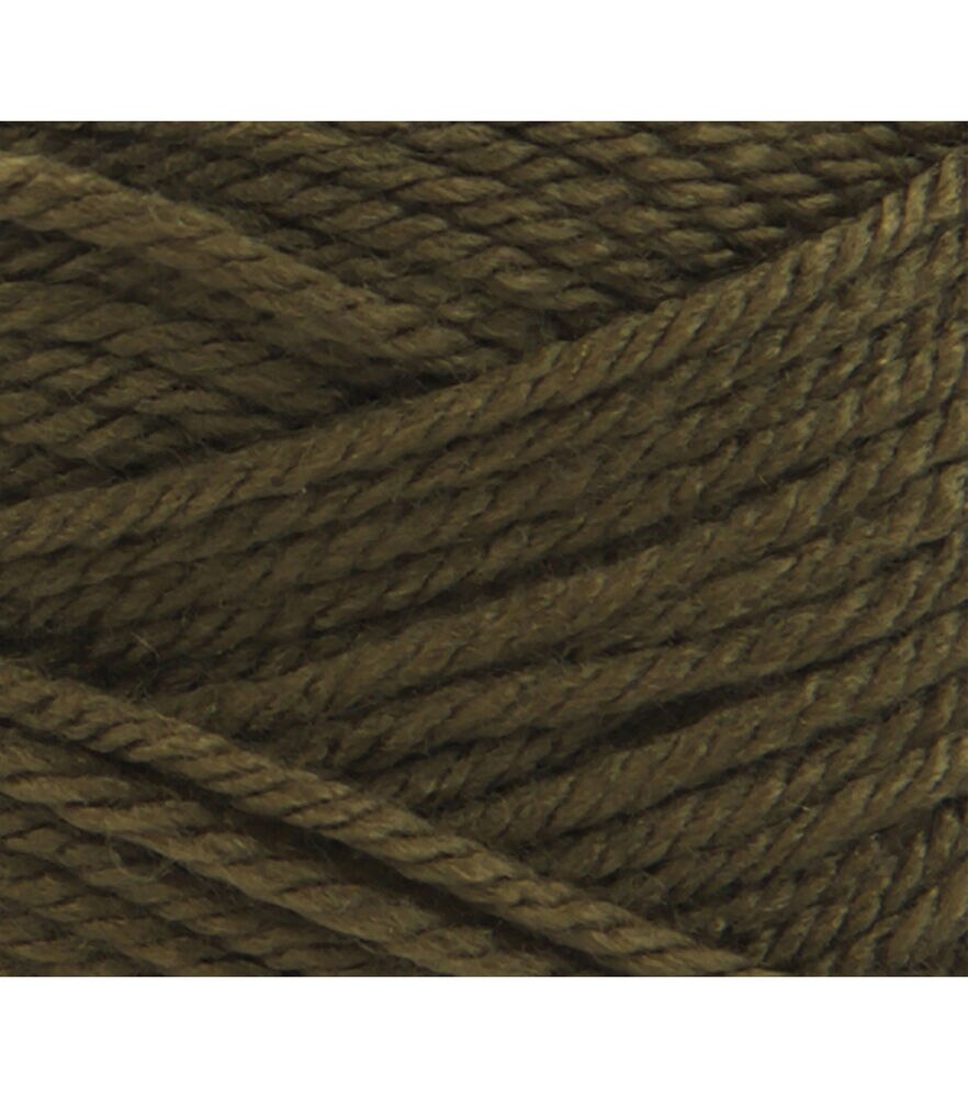 Lion Brand Basic Stitch Anti Pilling Worsted Acrylic Yarn, Olive, swatch, image 15