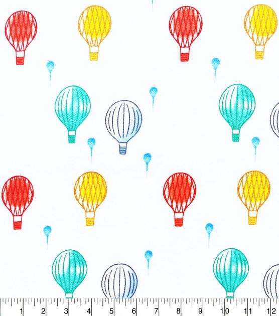 Up Up Away Balloons Nursery Flannel Fabric by Lil' POP!, , hi-res, image 3