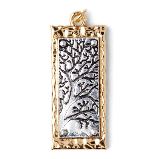 Silver & Gold Double Plating Metal Tree Pendant by hildie & jo, , hi-res, image 2