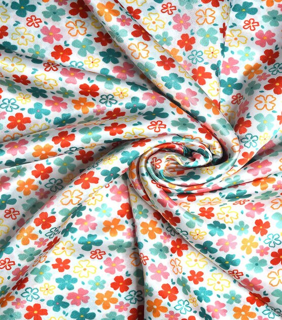 Multi Mini Floral Charmeuse Fabric, , hi-res, image 1