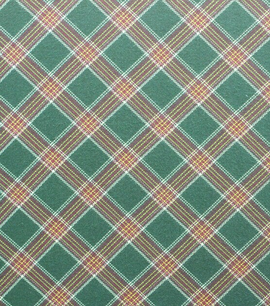 Red & Green Crisscross Plaid Super Snuggle Christmas Flannel Fabric