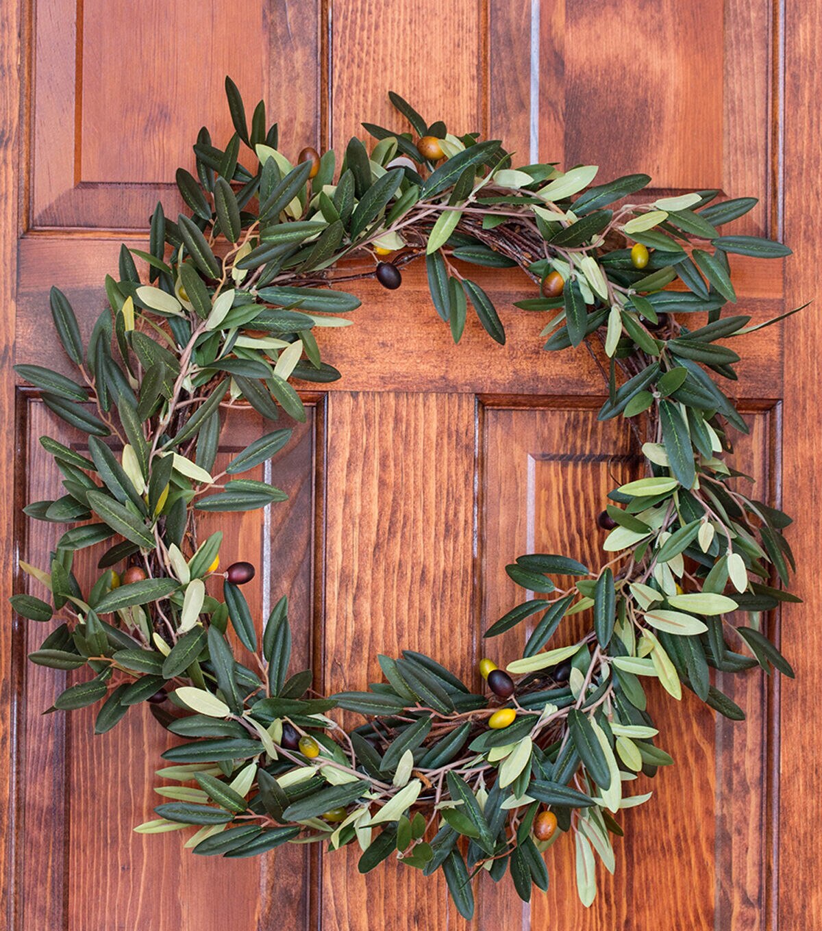20" OLIVE WREATH-NEW-NEARLY NATURAL-LARGE DOOR/WALL GREEK/ITALIAN DECOR FAUX 
