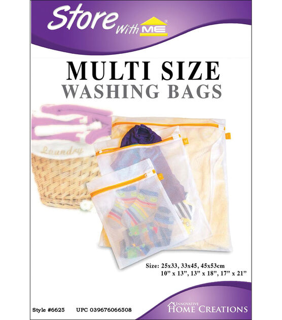 Innovative Home Creations 3 pk Multi Size Washing Bags, , hi-res, image 2