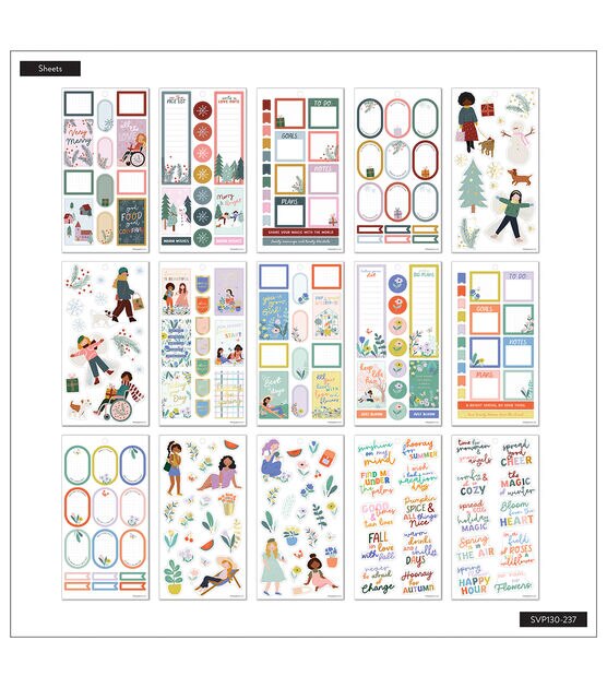 Happy Planner 460pc Love Every Season 30 Sheet Value Pack Stickers, , hi-res, image 4