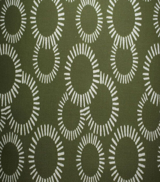 Overlapping Circles on Green Quilt Cotton Fabric by Quilter's Showcase