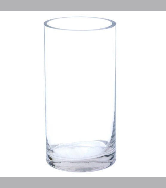 20" Clear Glass Cylinder by Bloom Room