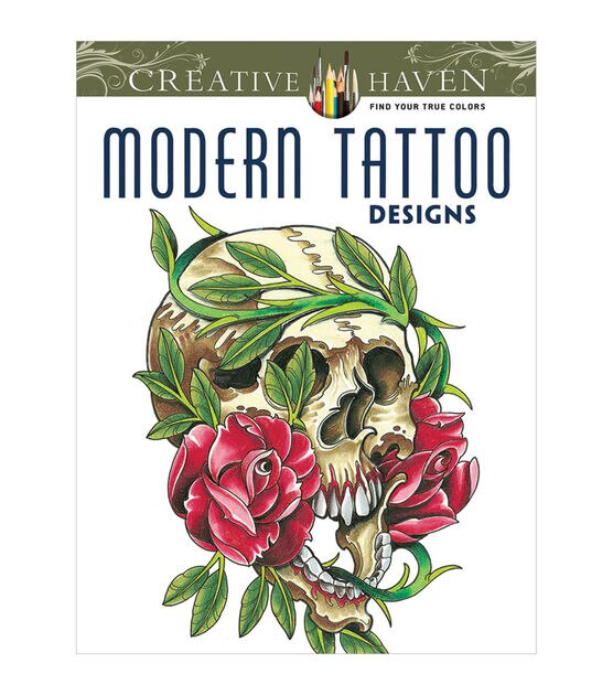 Dover Creative Haven Modern Tattoo Designs Coloring Book