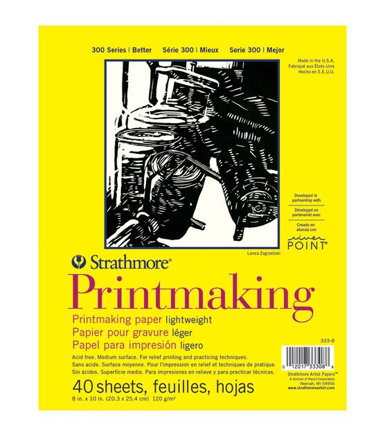 Strathmore Printmaking Paper Pad 8''x11'' 40 pcs