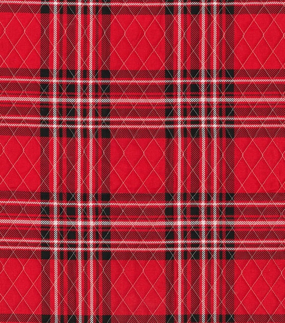 Fabric Traditions Red & Black Plaid Double Faced Quilt Fabric, , hi-res, image 2