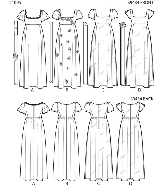 Simplicity S9434 Size 20W to 28W Misses & Women's Costume Sewing Pattern, , hi-res, image 9