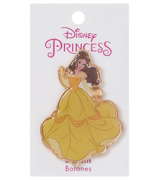 Blumenthal Lansing 1 1/2" Yellow Disney Princess Belle Shank Button