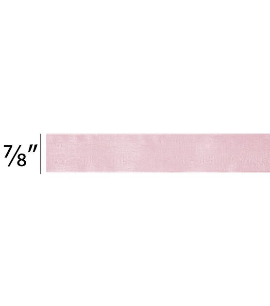Ribbon Trends Organdy Ribbon 7/8'' Pink Solid, , hi-res, image 2