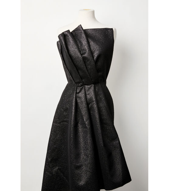 Badgley Mischka Black Jacquard Fabric, , hi-res, image 2