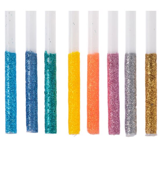 4" Multicolor Glitter Dipped Birthday Candles 24ct by STIR, , hi-res, image 3