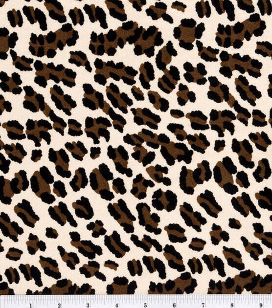 Halloween Brown Cheetah Suede Fabric