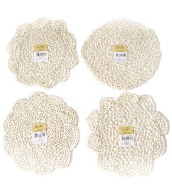 Fab Lab 9" Beige Doilies 4ct