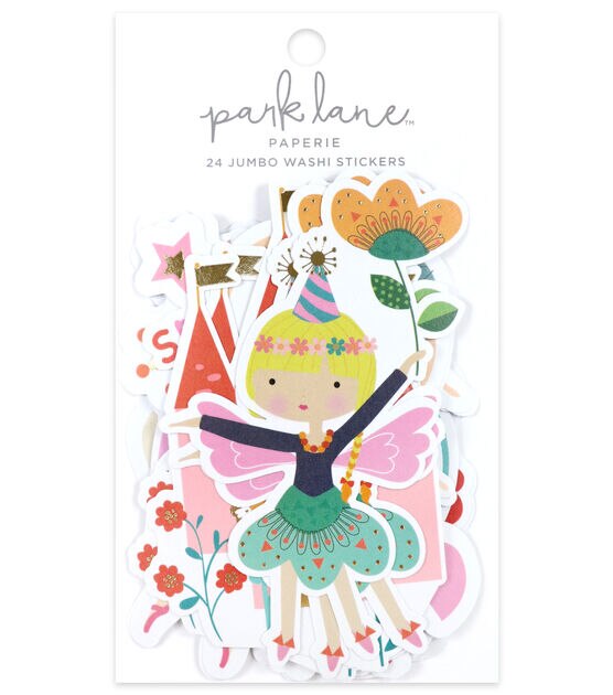 Park Lane Paperie 24 pk Jumbo Washi Stickers Young Girl