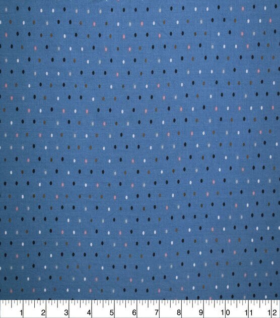 Dots on Blue Quilt Cotton Fabric by Quilter's Showcase