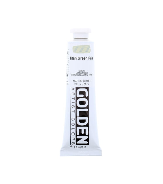 Golden Artist Colors 2 fl. oz Heavy Body Acrylic Paint Titan Green Pale