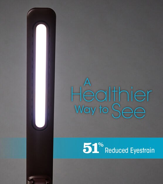 OttLite 20" Brown Wellness LED Desk Lamp With LCD Display, , hi-res, image 3