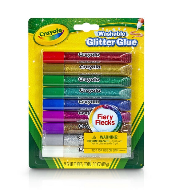 Crayola 3oz Washable Glitter Glue Tubes 9ct