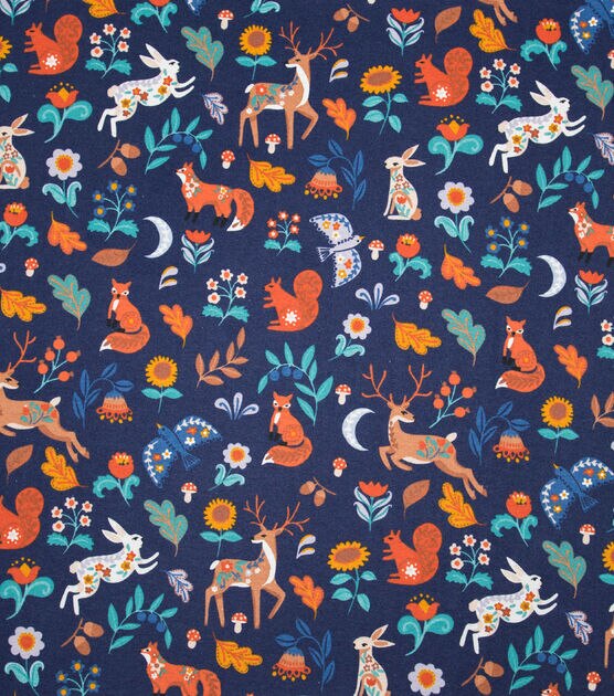 Super Snuggle Folk Woodland Animals Flannel Fabric, , hi-res, image 2