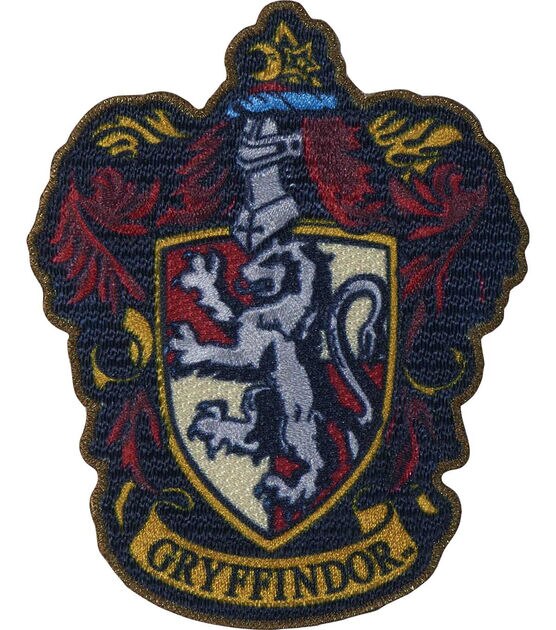 Warner Brothers 3.5" x 4" Harry Potter Gryffindor Crest Iron On Patch, , hi-res, image 2