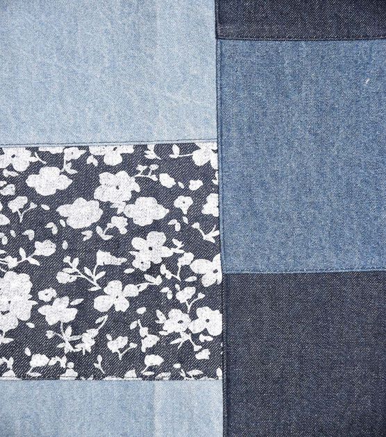 Patchwork Denim Fabric, Patches Style, 100% Cotton, Duck Cloth, Home  Accents Fabric, Fabric by the Yard, Accessories Fabric 