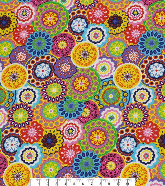 Bright Packed Circle Geometrics Quilt Cotton Fabric by Keepsake Calico, , hi-res, image 2