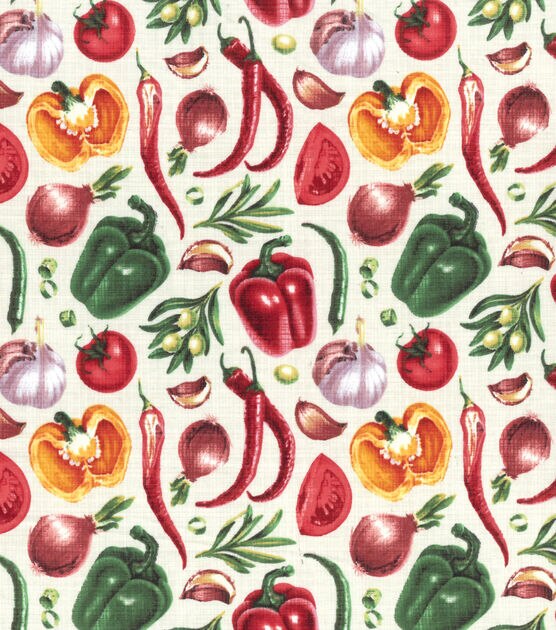 Novelty Cotton Fabric Garden Vegetables, , hi-res, image 2