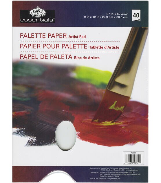 essentials(TM) Palette Artist Paper Pad 9"X12" 40 Sheets