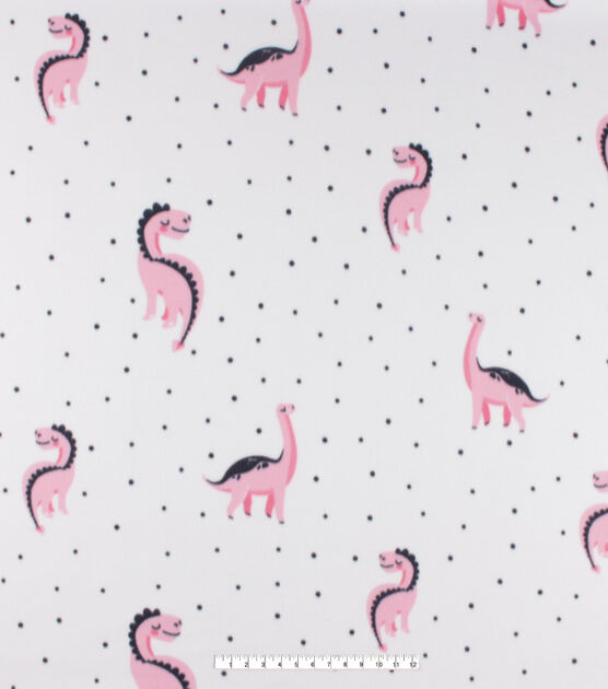 Cute Dino Blizzard Prints Fleece Fabric, , hi-res, image 4