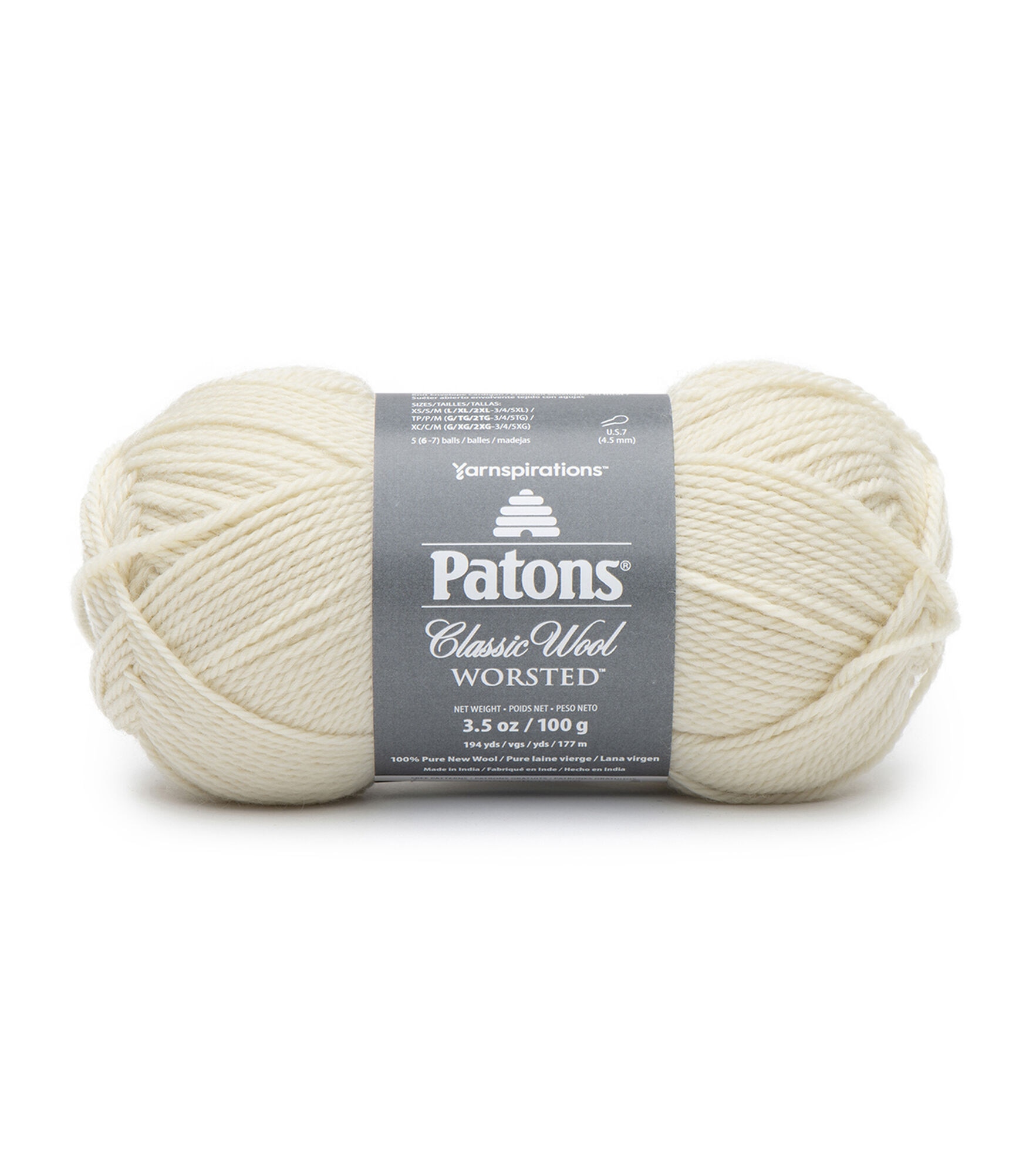 Patons Classic 194yds Worsted Wool Yarn, Aran, hi-res