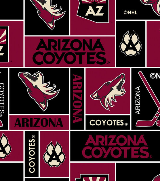 Arizona Coyotes Fleece Fabric 60'' Block