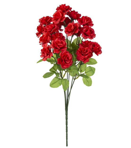 17" Red Rose Bush by Bloom Room